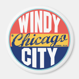 Chicago Vintag Label Magnet
