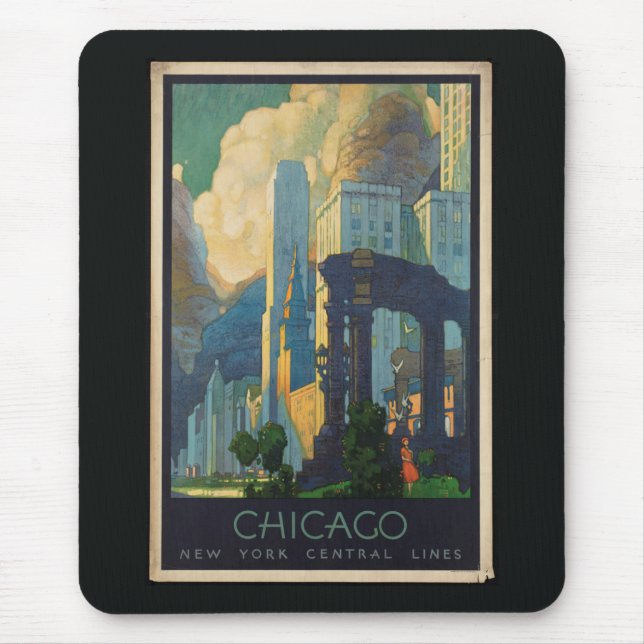 Chicago Vintag Reise Mousepad (Vorne)