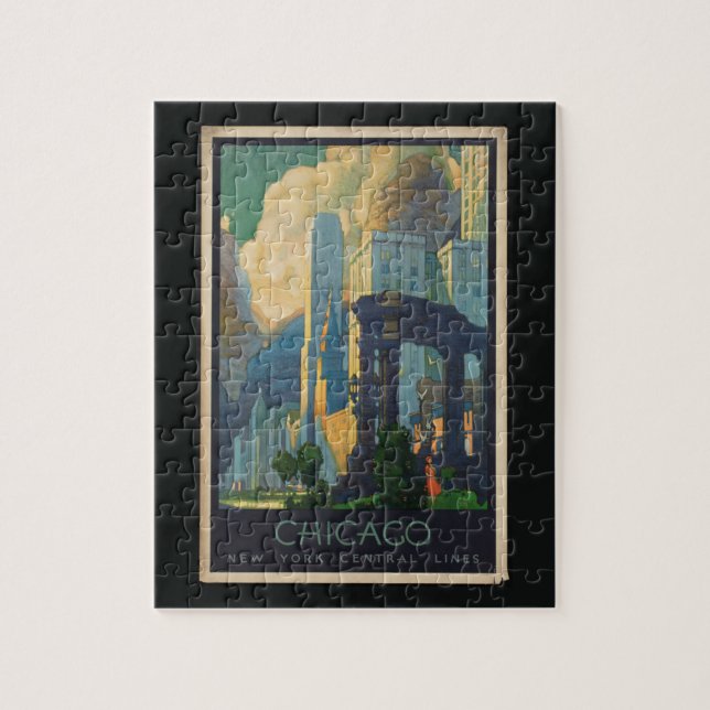 Chicago Vintag Reise Puzzle (Vertikal)