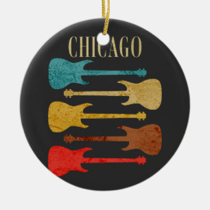 Chicago Vintage Guitars Concert Festival Souvenir Keramik Ornament