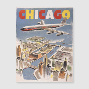 Chicago Vintage Travel Magnetic Card Magnetkarte