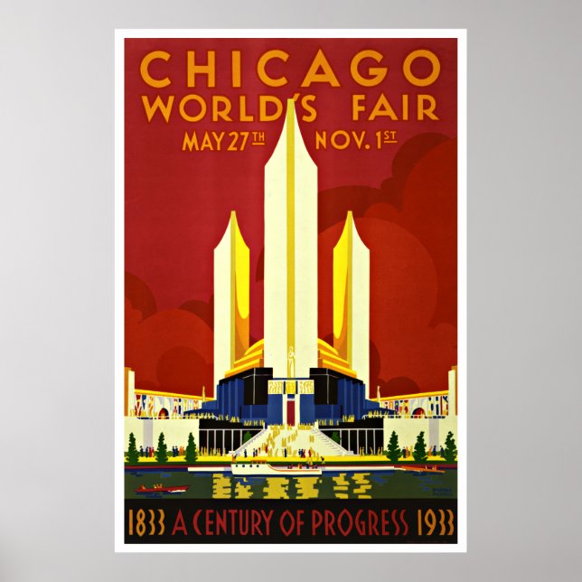 Chicago - Vintage Travel Posters Poster (Vorne)