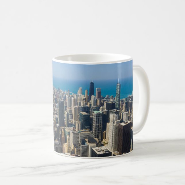 Chicago von oben Coffee Tasse (VorderseiteRechts)