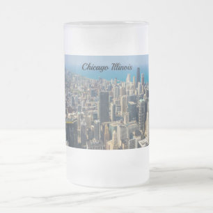 Chicago von oben Mattierte Tasse
