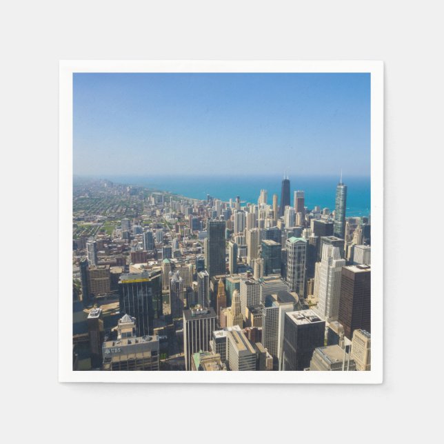 Chicago von oben serviette (Vorderseite)