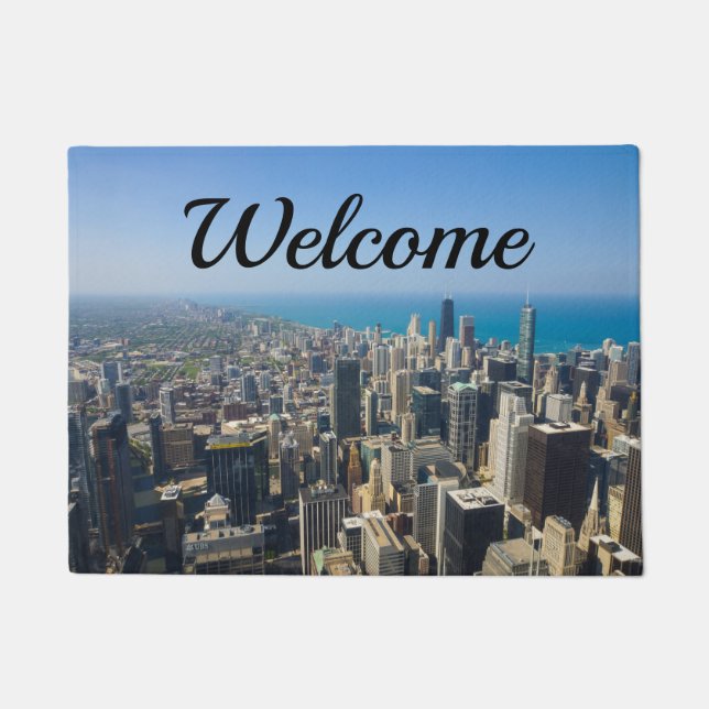 Chicago von oben Welcome Doormat Fußmatte (Vorderseite)