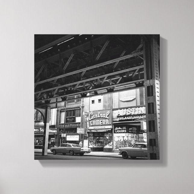 Chicago Wabash Avenue May 1961 Central Camera Cars Leinwanddruck (Vorderseite)