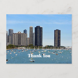 Chicago Waterfront Skyline Foto Vielen Dank Postkarte