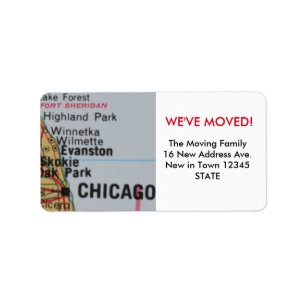 Chicago We ve Moved Label Adressaufkleber