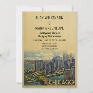 Chicago Wedding Invitation Illinois Einladung