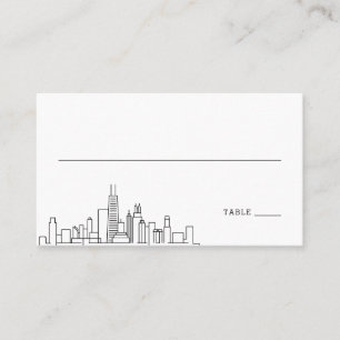 Chicago Wedding   Platzkarten vorne und hinten
