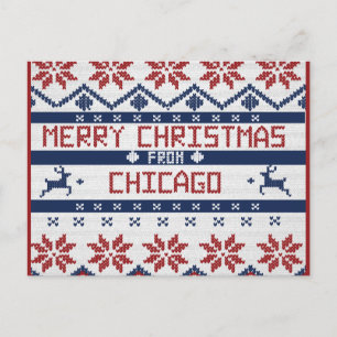 Chicago-Weihnachtskarte Feiertagspostkarte