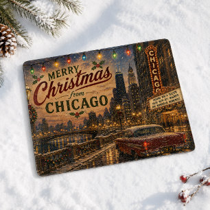 Chicago-Weihnachtsküchen-Stil Schneidebrett