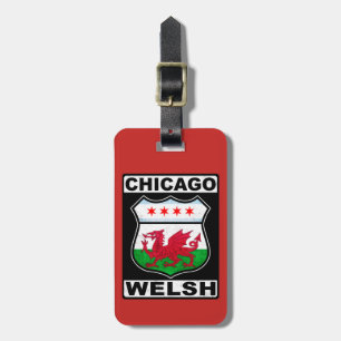 Chicago Welsh American Luggage Tag Template Gepäckanhänger