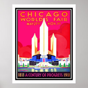 Chicago-Weltmesse-Vintage Wiedergabe Poster
