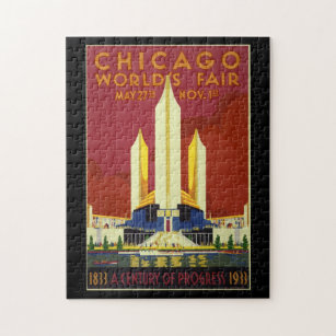 Chicago-Weltmesse-Vintages Plakat 1933 Puzzle