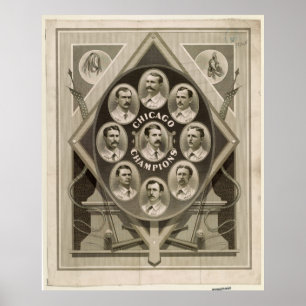 Chicago White Strumpfs Baseball Champions 1876-77 Poster