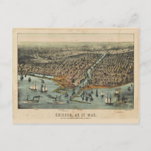Chicago, wie es war. Vor dem großen Brand von Chic Postkarte