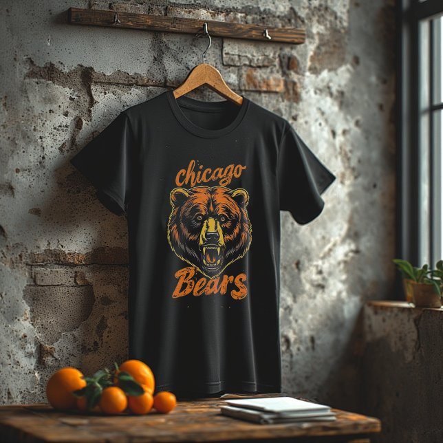 chicago Wild Bear, Vintage Grizzly Graphic T-Shirt (Von Creator hochgeladen)