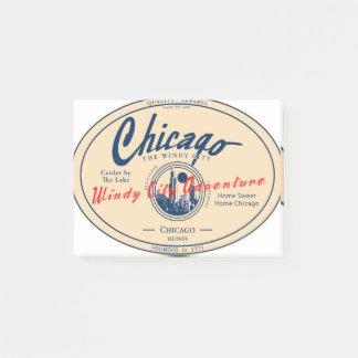 Chicago Windy City Adventure Post-it Klebezettel