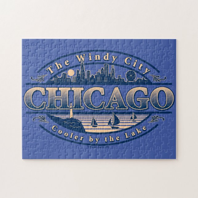 Chicago Windy City Puzzle (Horizontal)