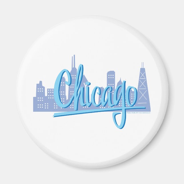 Chicago Windy City Skyline Magnet (Vorne)