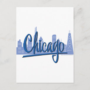 Chicago Windy City Skyline Postkarte