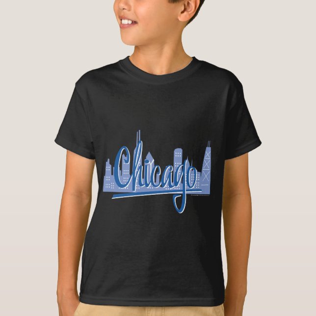 Chicago Windy City Skyline T-Shirt (Vorderseite)