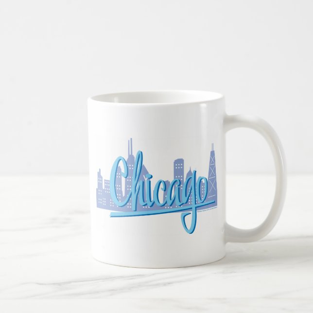 Chicago Windy City Skyline Tasse (Rechts)