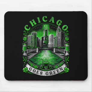 Chicago wird grün am St. Patricks Day Mousepad