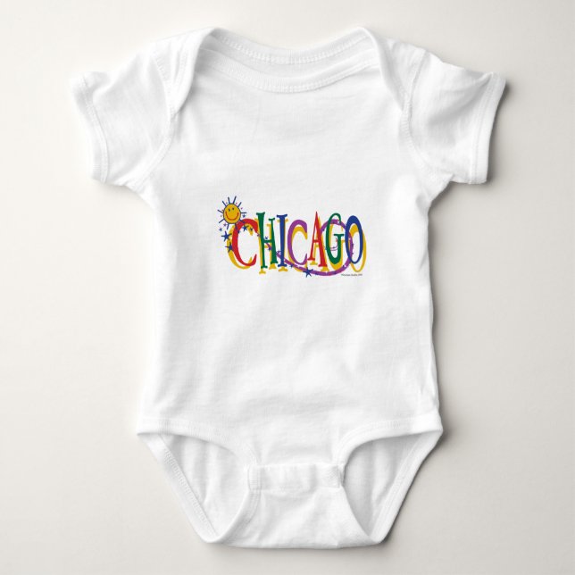 Chicago-With-SUn—KIDS Baby Strampler (Vorderseite)