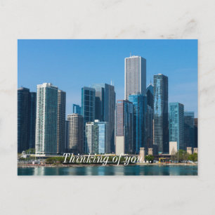 Chicago-Wolkenkratzer "Denke an Dich"-Postkarte Postkarte