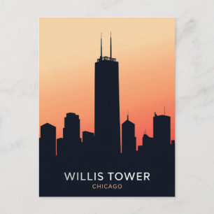 Chicago-Wolkenkratzer Postkarte