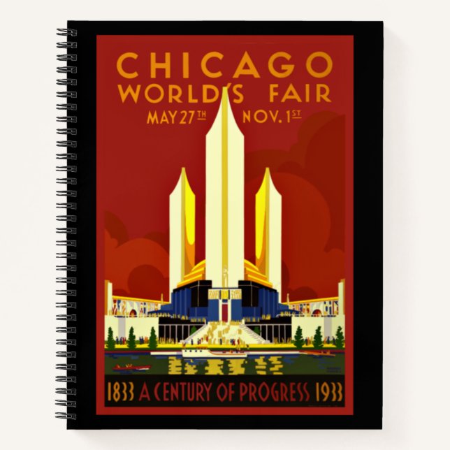Chicago World's Fair, 1933 Notizbuch (Vorderseite)