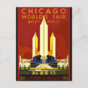Chicago World's Fair, 1933 Postkarte