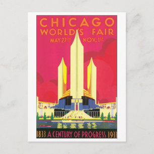 Chicago World's Fair, 1933 Postkarte