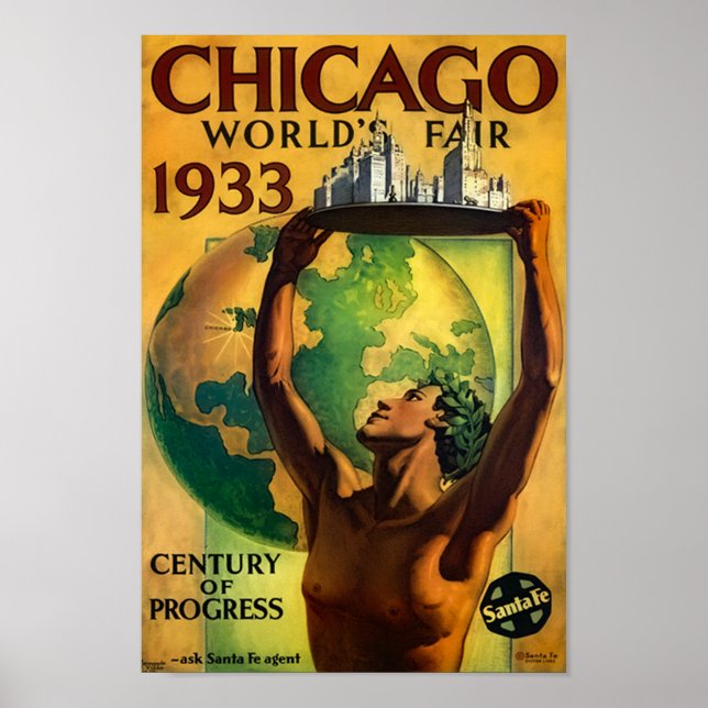 Chicago World's Fair 1933 Vintag Poster (Vorne)