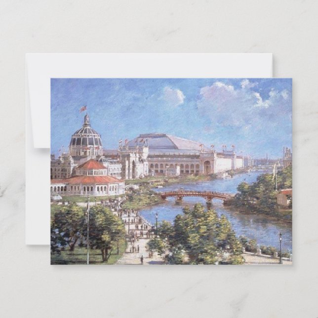 Chicago World's Fair (Columbian Exposition) Karte (Vorderseite)