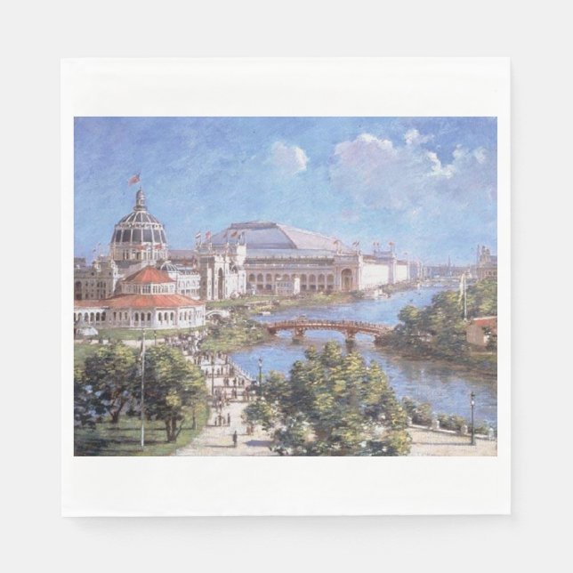 Chicago World's Fair (Columbian Exposition) Serviette (Vorderseite)