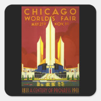 Chicago world's fair retro vintage poster