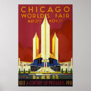 Chicago World's Fair - Vintag 1933 Poster