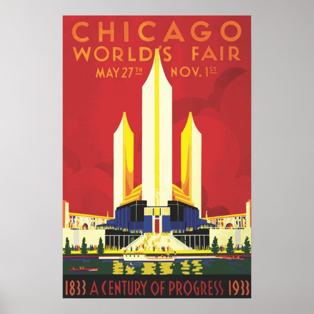 Chicago Worlds Fair Vintage Poster (Vorne)