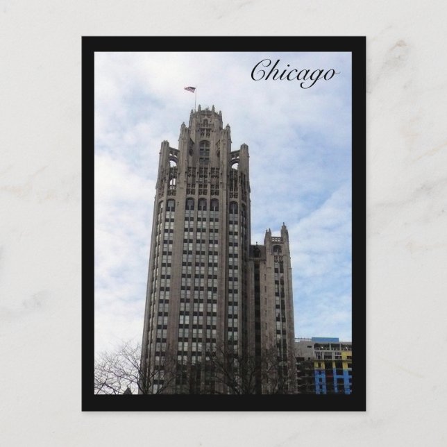Chicago Wrigley Bldley Postkarte (Vorderseite)
