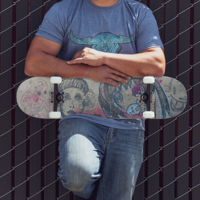 Chicago Zeichnend Graffiti Skateboard (Außenbereich 3)