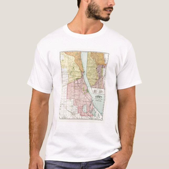 Chicagobahnterminalkarte T-Shirt (Vorderseite)