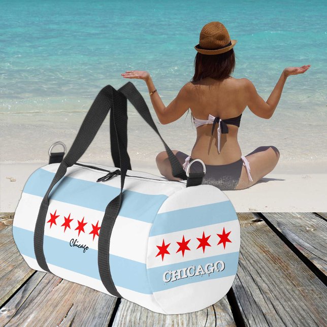 Chicagoer Duffle, Chicagoer Flagge Fitness /sports Duffle Bag (Von Creator hochgeladen)