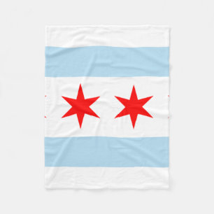 Chicagoer Flagge Fleecedecke