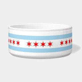 Chicagoer Flagge, Illinois Flag Pet Bowl Napf