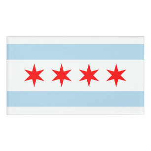 Chicagoer Flagge Namenschild
