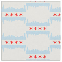 Chicagoer Flaggenmuster Stoff